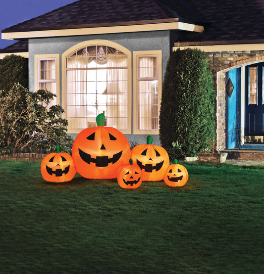 6' Flashing Pumpkin Patch Halloween Inflatable lifestyle