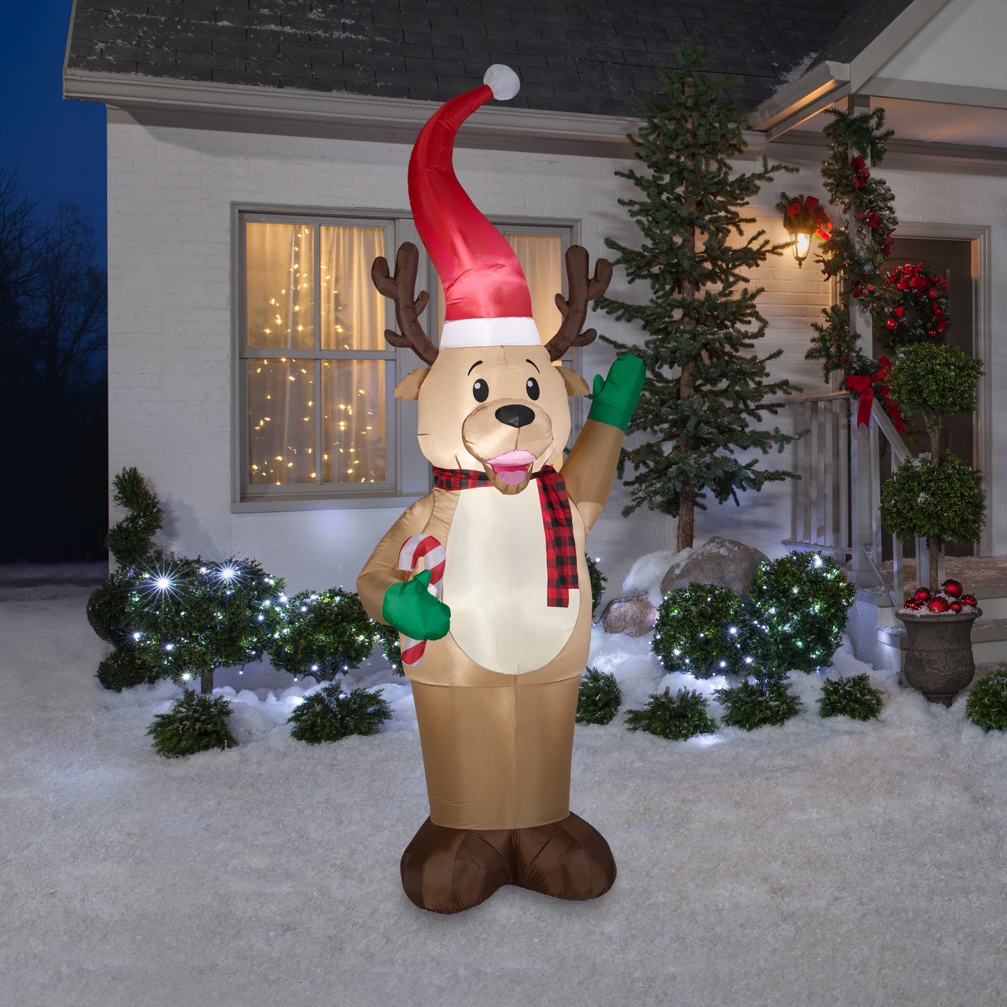 9-Ft Reindeer Christmas Inflatable lifestyle