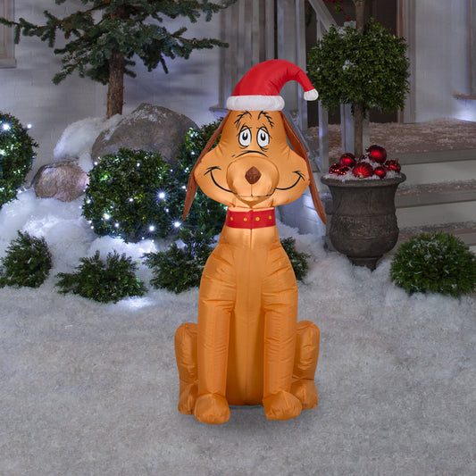 3.5-Ft Max The Dog Grinch Wearing Santa Hat Christmas Inflatable lifestyle