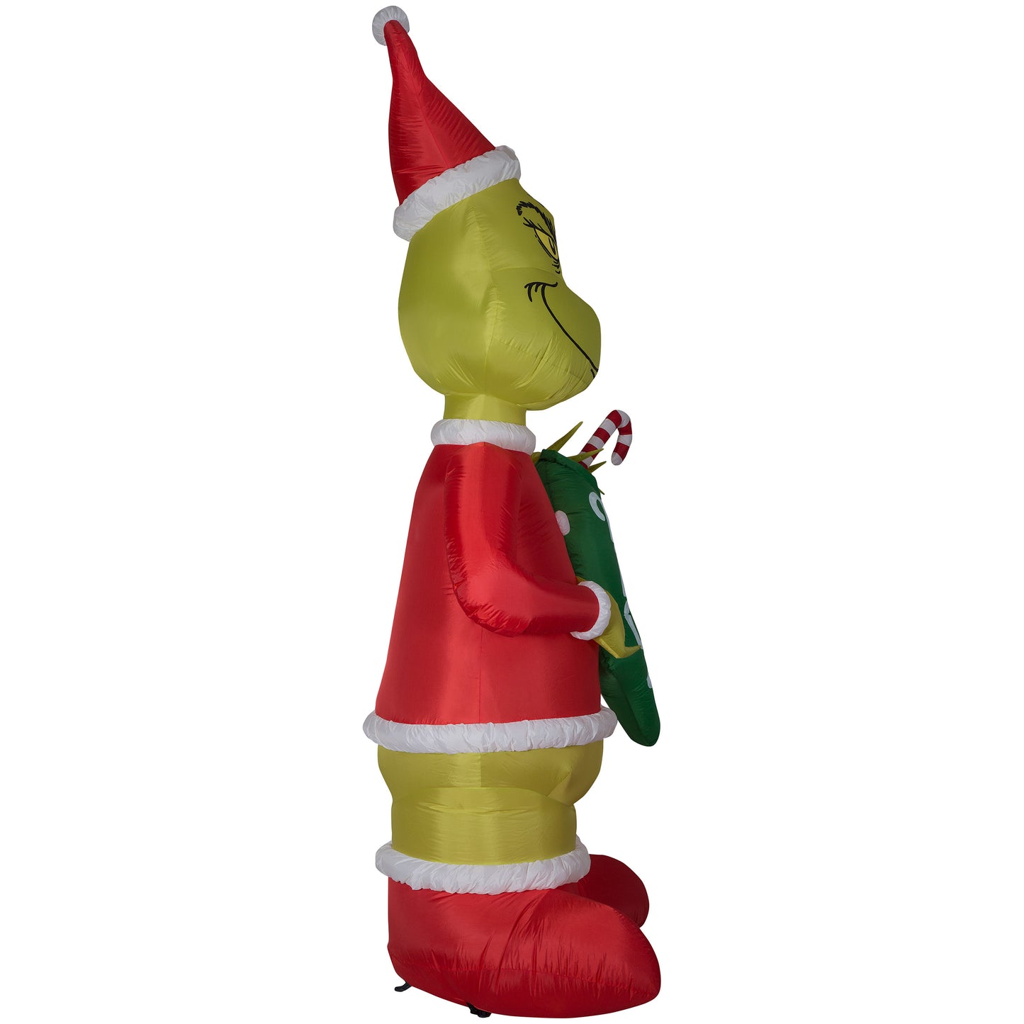 9' Airblown-Grinch w/Nice Stocking Christmas Inflatable image 3