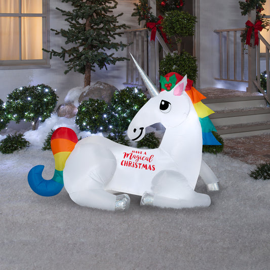 Gemmy Christmas Inflatable 6' Magical Unicorn