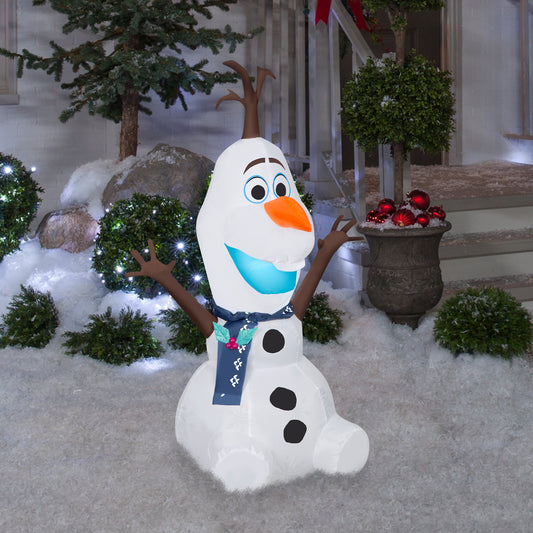 Christmas Inflatable Olaf, 4 ft Tall lifestyle