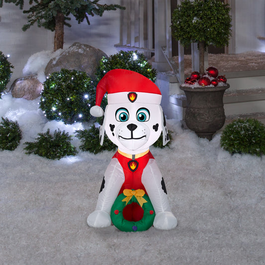 3' Marshall w/Wreath Nick Christmas Inflatable lifestyle