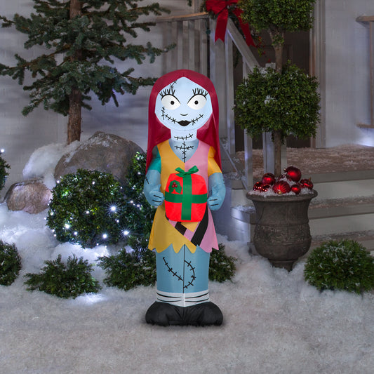 3.5-Ft Sally with Gift Box Christmas Inflatable lifestyle