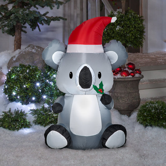 Christmas Inflatable Koala, 3.5 ft Tall, grey lifestyle