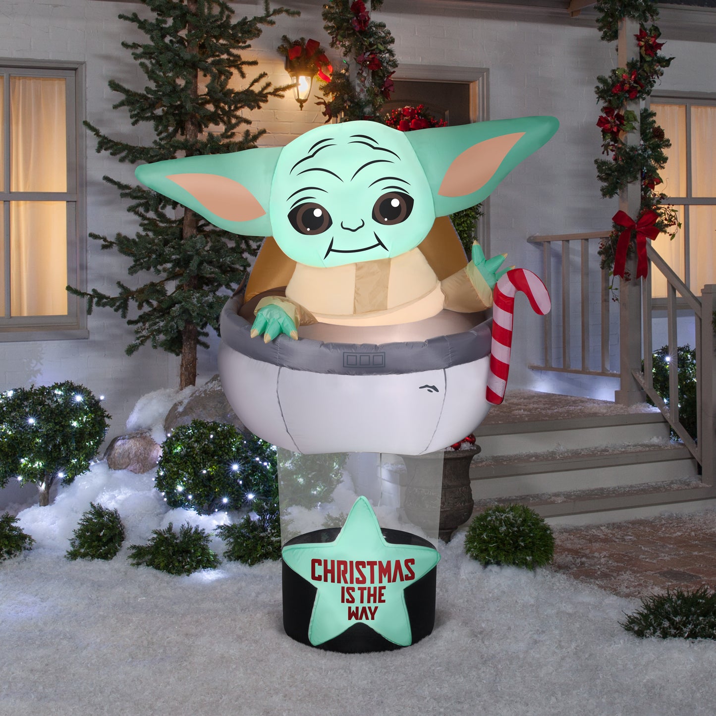 Christmas Inflatable The Child in Pod Scene Star Wars, 6 ft Tall, grey lifestyle