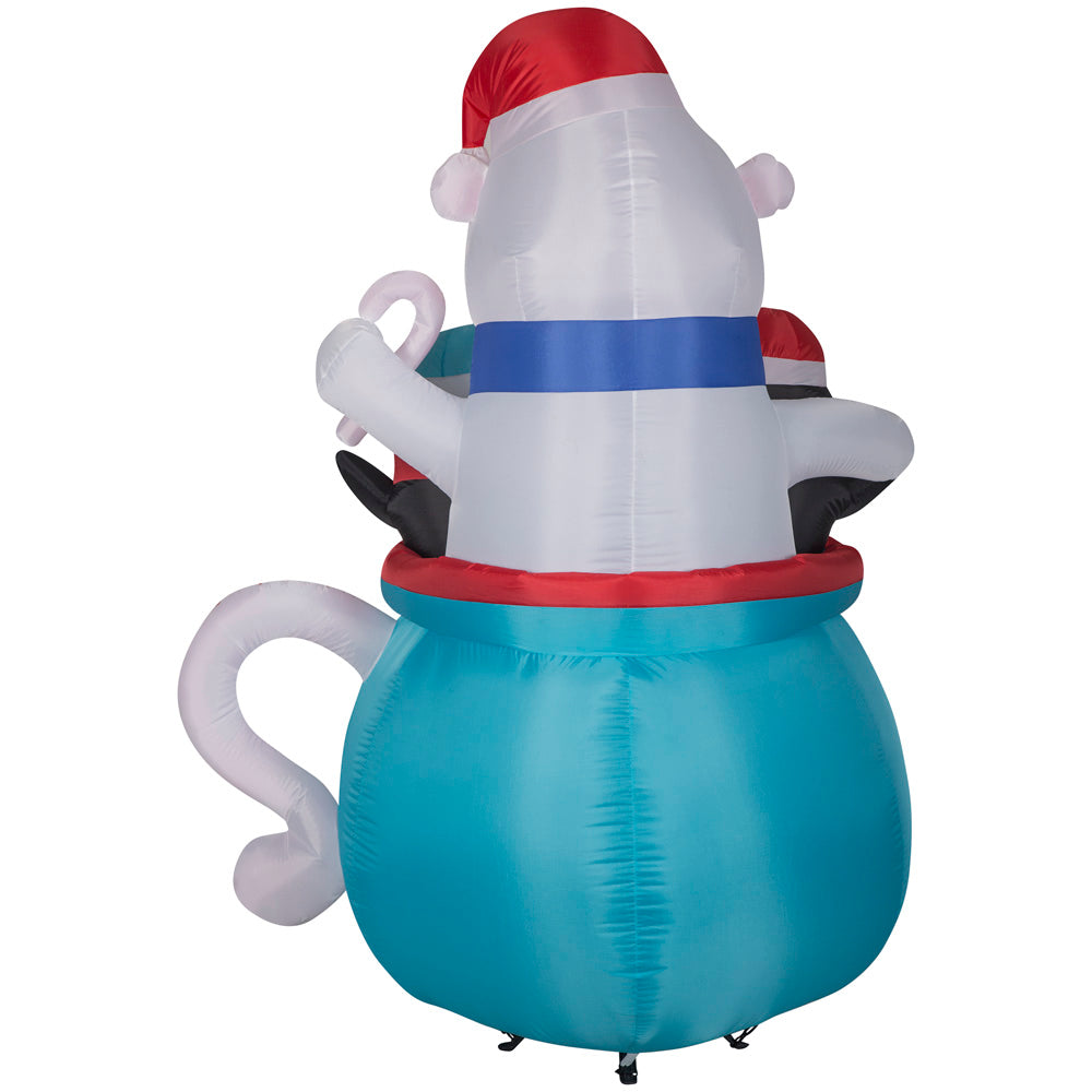 Christmas Inflatable Hot Cocoa Mug Scene, 6.5 ft Tall image 3