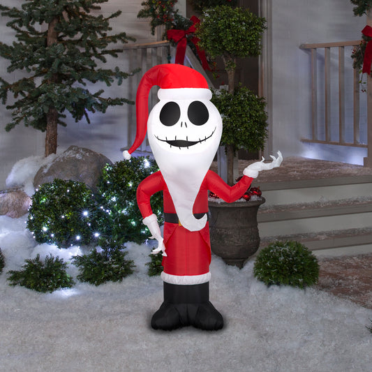 Christmas Inflatable Jack Skellington as Sandy Claws, 4 ft Tall lifestyle