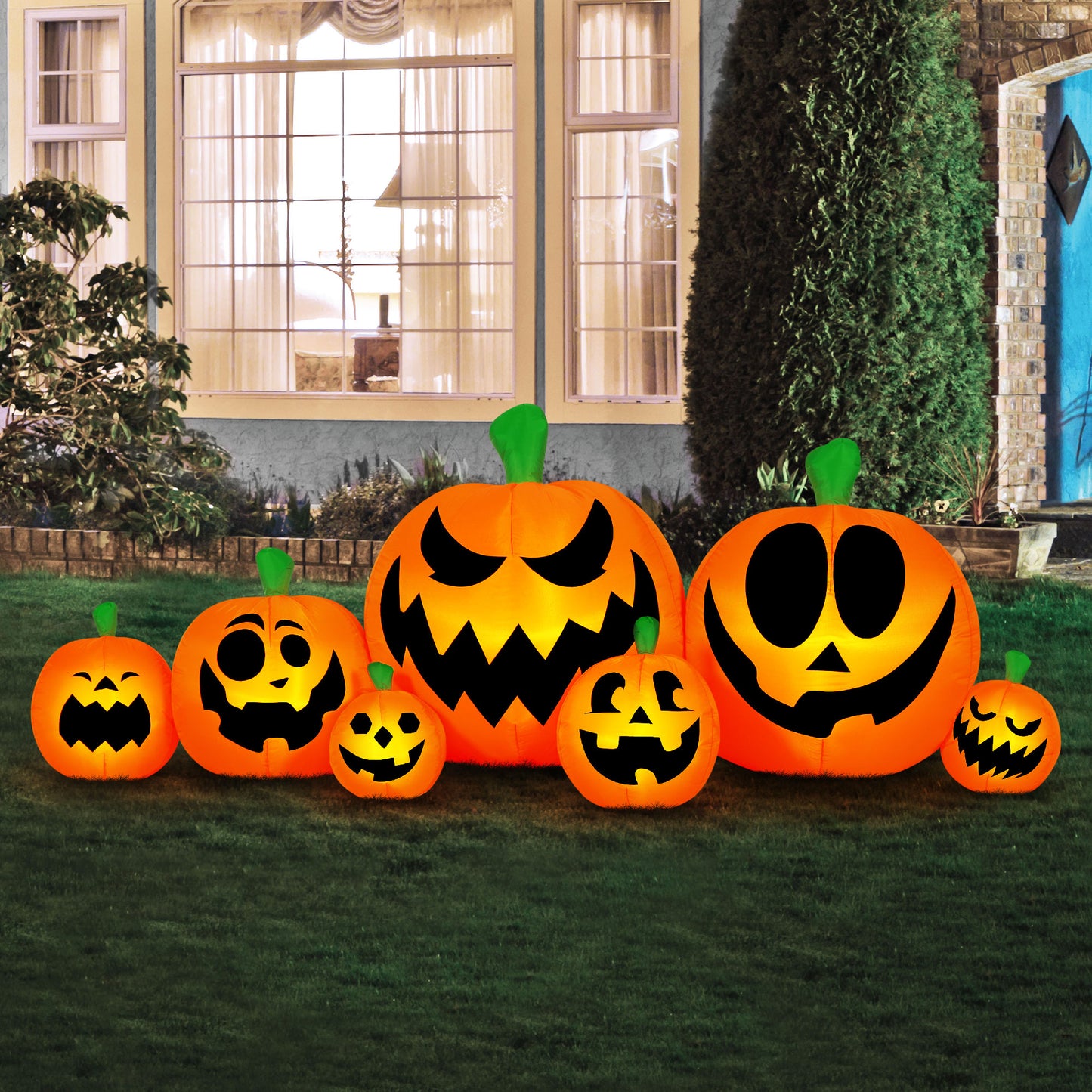 Occasions Airflowz Inflatable Pumpkin Patch, 8 ft Tall, Multicolored lifestyle