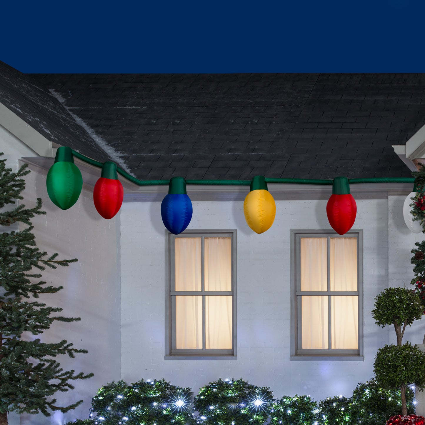 Light Show Christmas Inflatable Christmas Decor Light Bulb S/6 (Multi), 2 ft Tall lifestyle