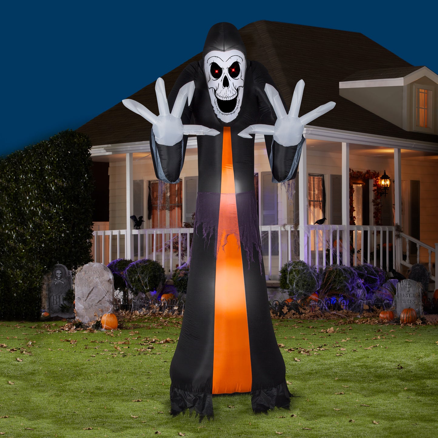 12' Giant Reaper Halloween Inflatable lifestyle