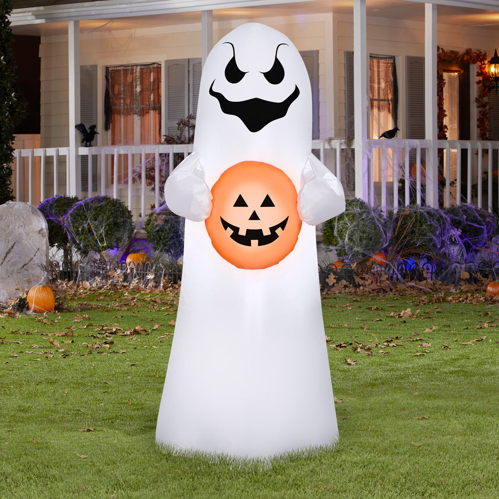 4-Ft Ghost with Jack O’ Lantern Halloween Inflatable lifestyle