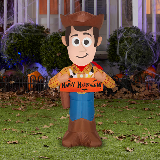 3.5' Woody w/Banner Disney Halloween Inflatable lifestyle