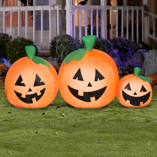 2-Ft Jack O’ Lantern Trio Halloween Inflatable lifestyle