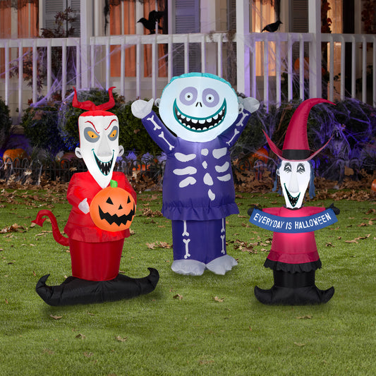 Airbown Inflatable Halloween Lock Shock and Barrel Disney Combo Pack lifestyle
