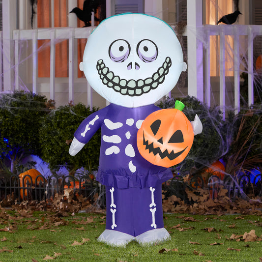 4-Ft Barrel with Jack O’ Lantern Halloween Inflatable lifestyle