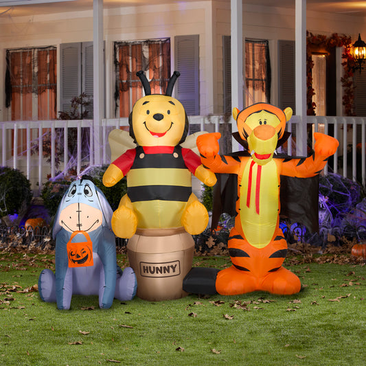 Inflatable Halloween Pooh and Friends Scene Disney, 5 ft Tall lifestyle