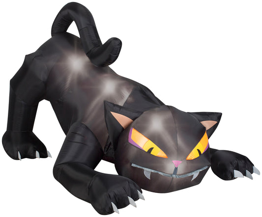 6' Animated Black Cat w/Turning Head Halloween Inflatable