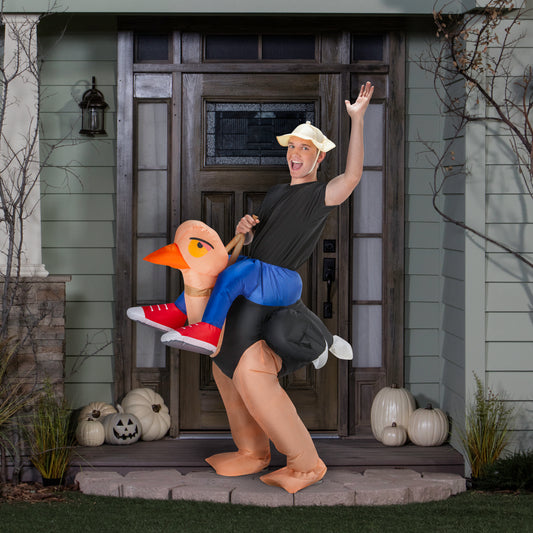 Adult Inflatable Ollie Ostrich Halloween Costume lifestyle