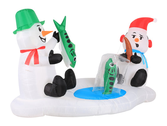 Occasions 6' Inflatables Snowmen Ice Fishing 6 ft Tall image 2