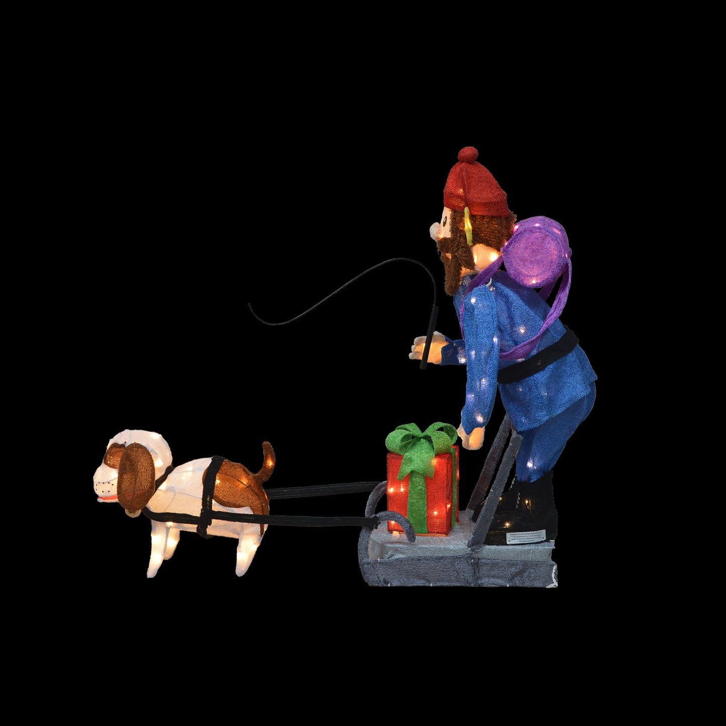 34-Inch Rudolph 3D Pre-Lit LED Yard Art Standing Yukon And Dog Christmas Décor image 6