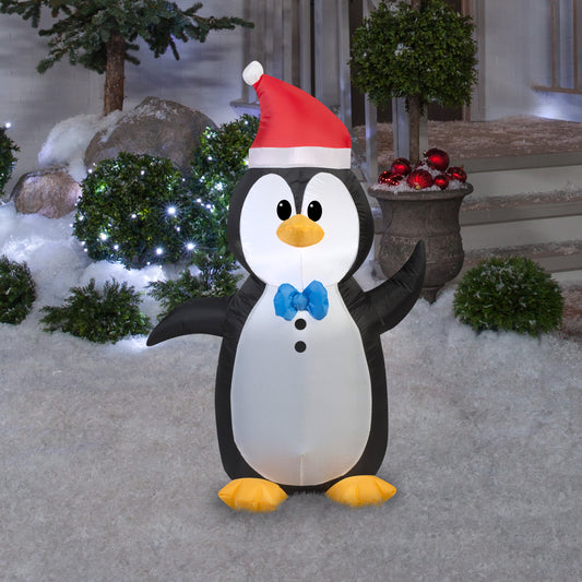 4' Penguin Christmas Inflatable lifestyle