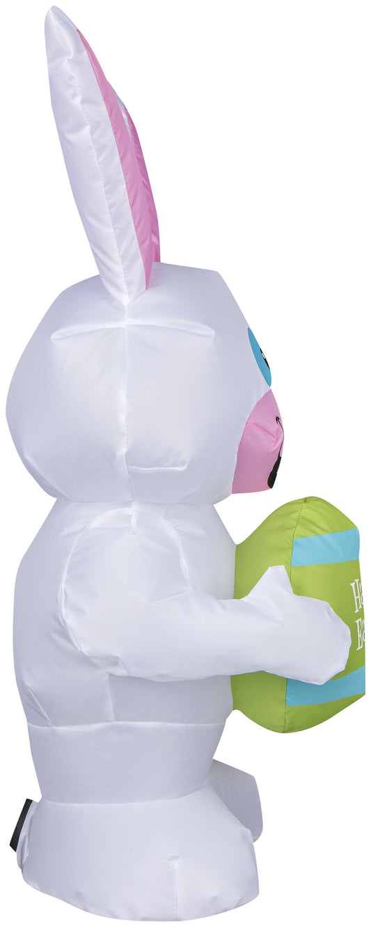 Gemmy Airdorable Airblown Whimsical Easter Bunny, White