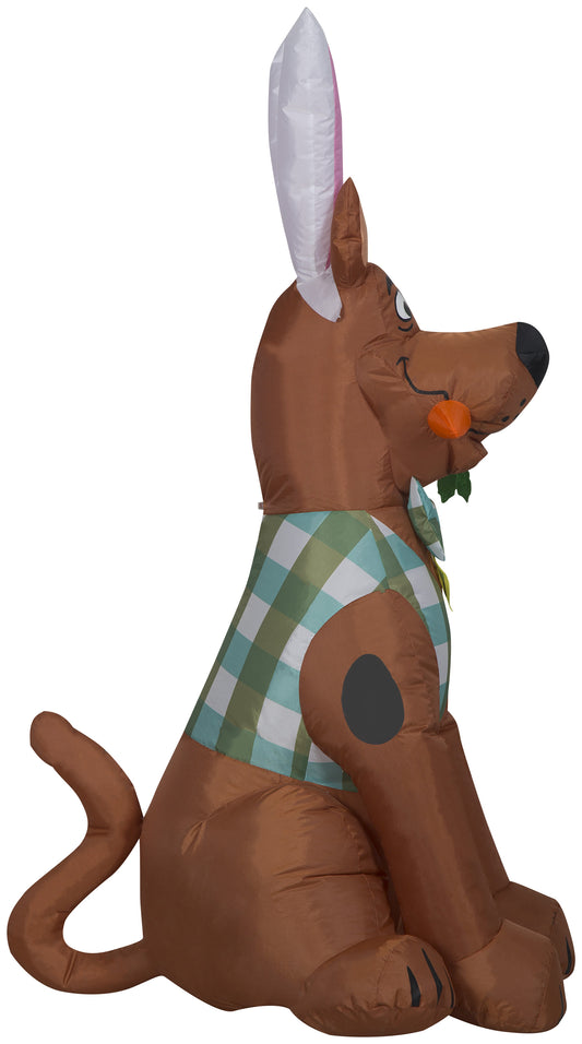 Gemmy 4 ft Airblown Scooby in Easter Outfit SM, Brown