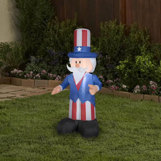 4' Outdoor Uncle Sam Spring Inflatable lifestyle