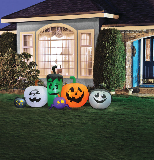 8' Inflatable Monster Pumpkin Patch lifestyle