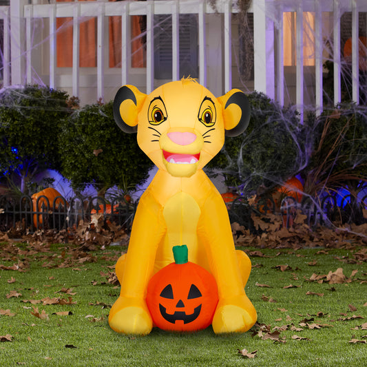 Inflatable Simba w/ JOL Disney, 3 ft Tall lifestyle