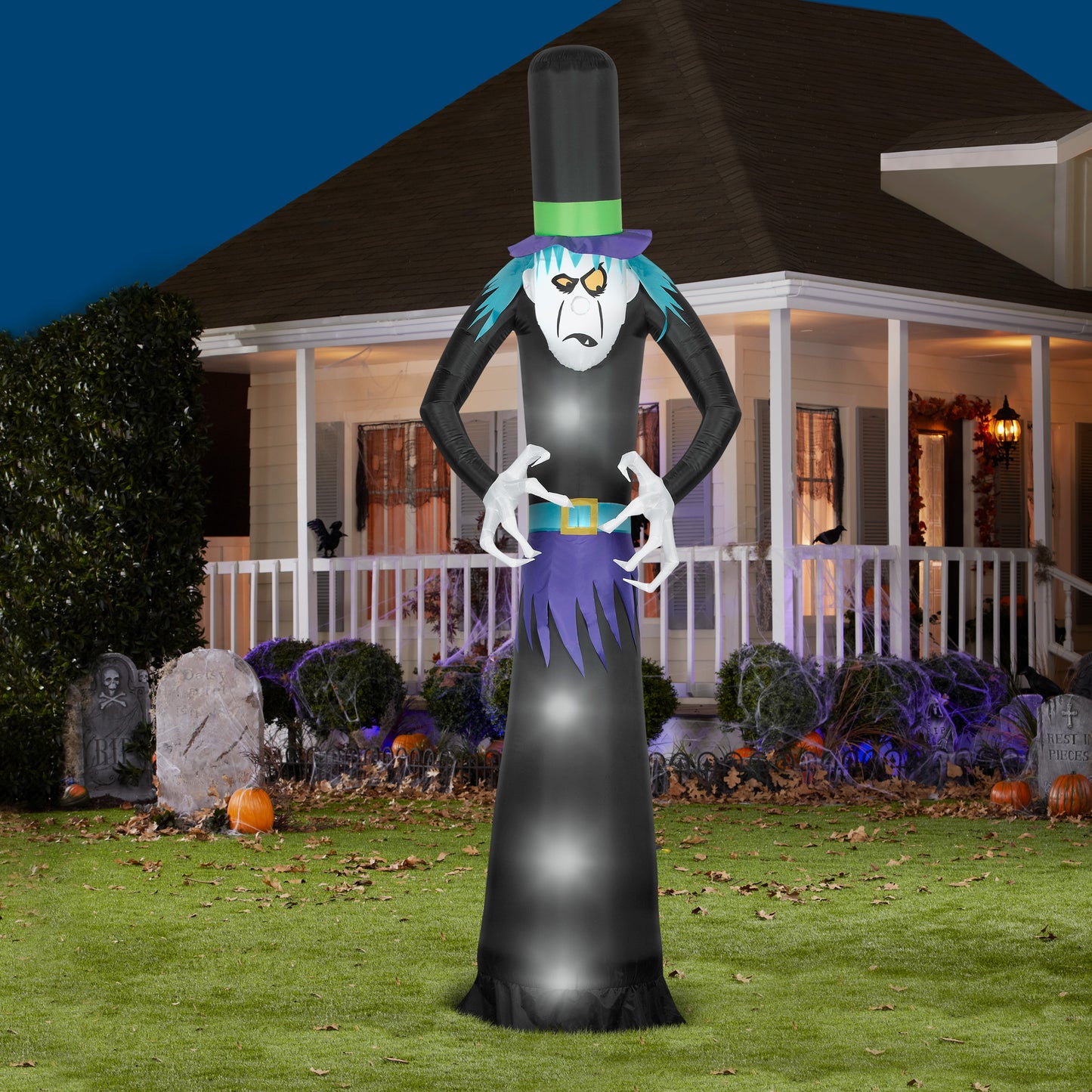 12' Top Hat Monster Giant Halloween Inflatable lifestyle