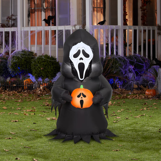 3.5-Ft Ghostface with Jack O’ Lantern Halloween Inflatable lifestyle