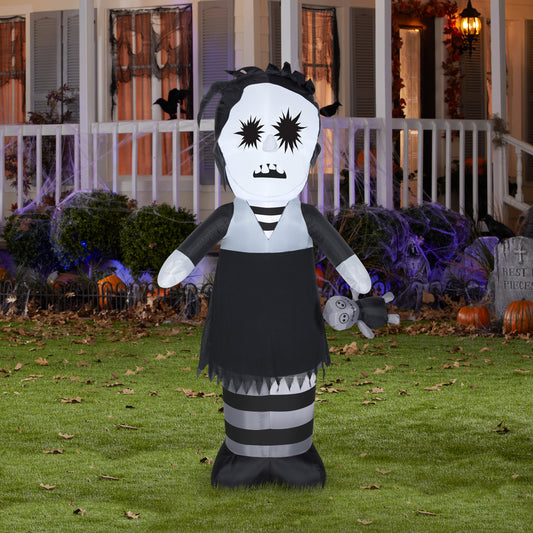 6.5-Ft Lifeless Girl with Doll Halloween Inflatable lifestyle