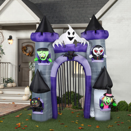 9' Archway Haunted Castle Halloween Inflatable lifestyle