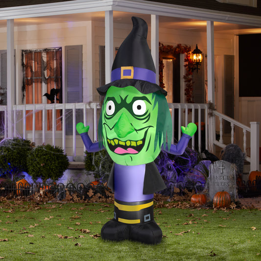 7-Ft Stumpy Head Witch Halloween Inflatable lifestyle