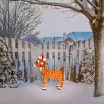 Load image into Gallery viewer, ProductWorks 36IN RUDOLPH  3D PRELIT YARD ART  RUDOLPH WITH SANTA HAT, Brown
