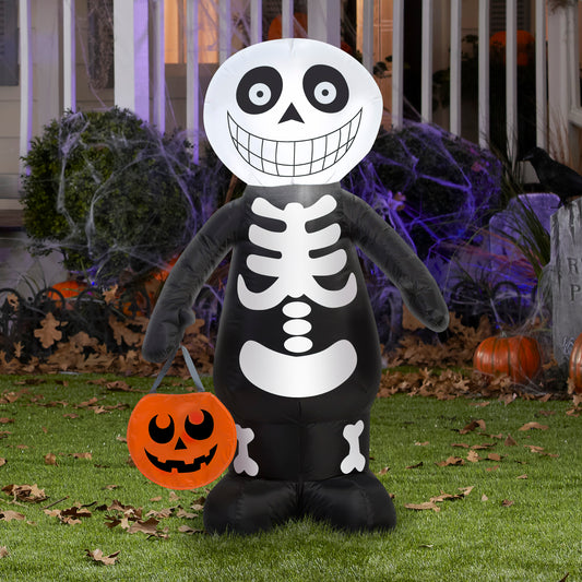 3.5-Ft Skeleton Boy Halloween Inflatable lifestyle