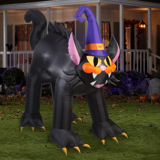 8.5' Animated Airblown-Scary Cat Halloween Inflatable lifestyle