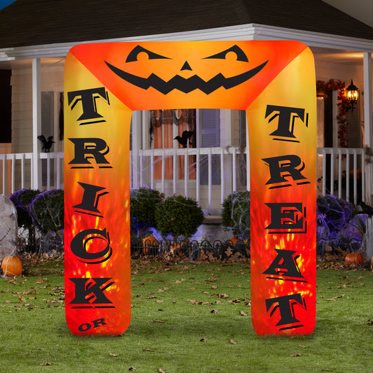 8' Archway Kaleidoscope Trick or Treat Halloween Inflatable lifestyle