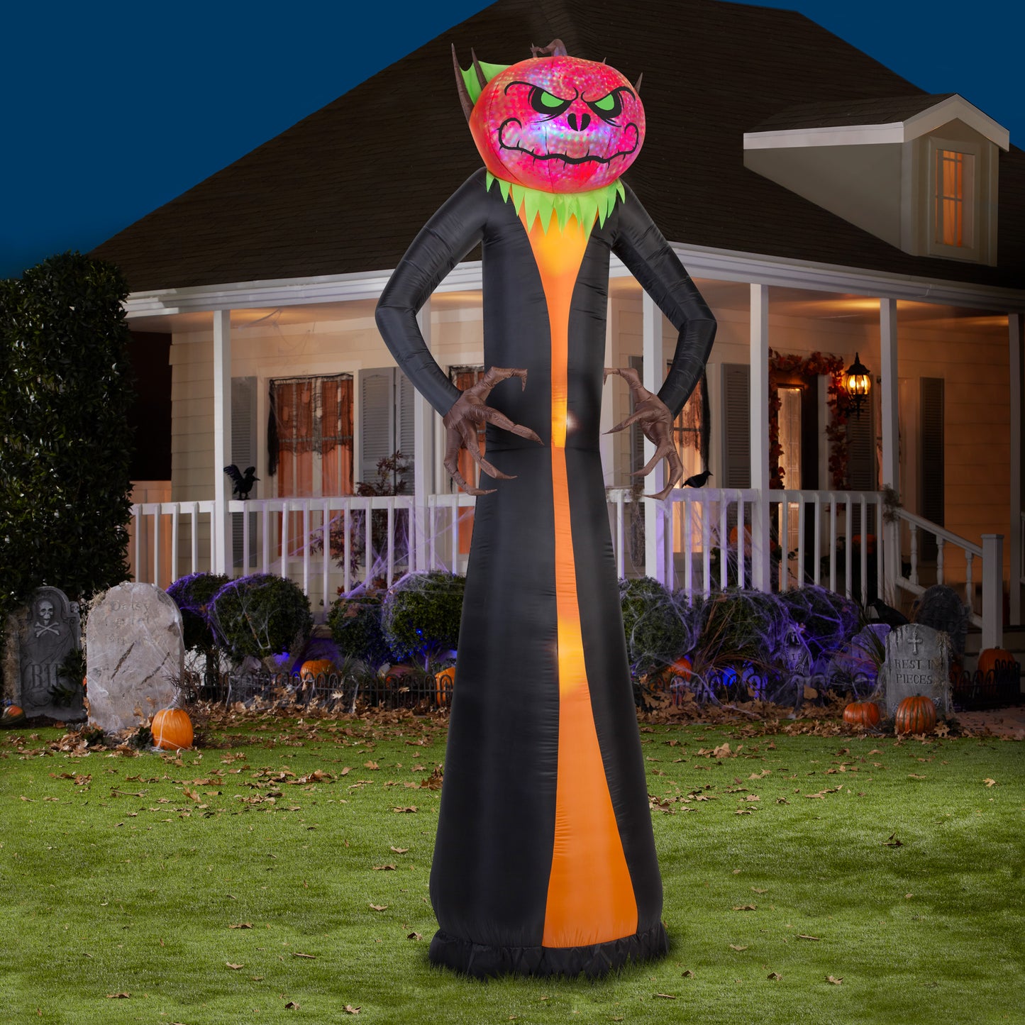 12' Projection Phantasm Pumpkin Reaper Giant Halloween Inflatable lifestyle