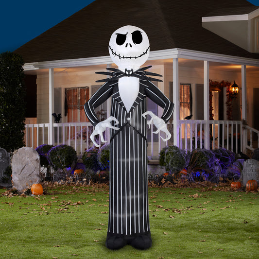10' Giant Jack Skellington Halloween Inflatable lifestyle
