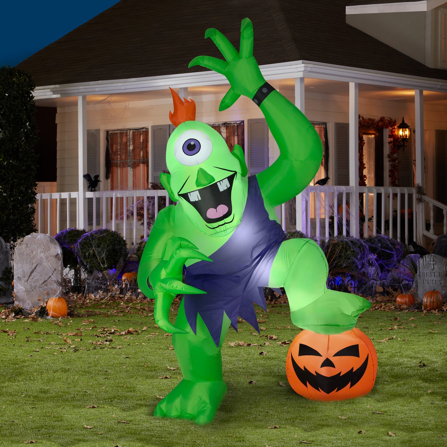 10' Ogre Giant Halloween Inflatable lifestyle