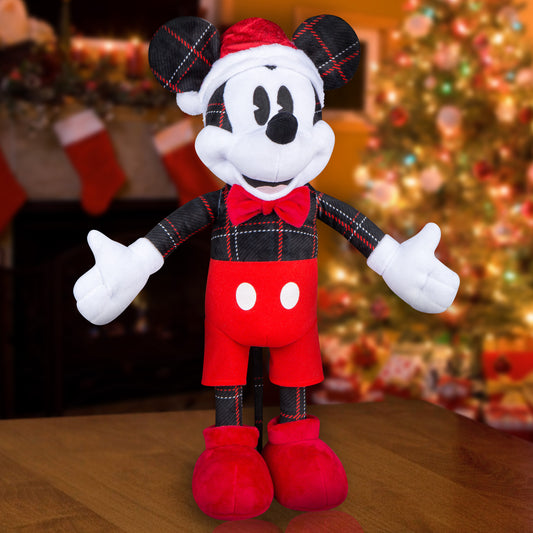 Christmas Inflatable Mickey Mouse in Vintage Plaid, 1.5 ft Tall lifestyle