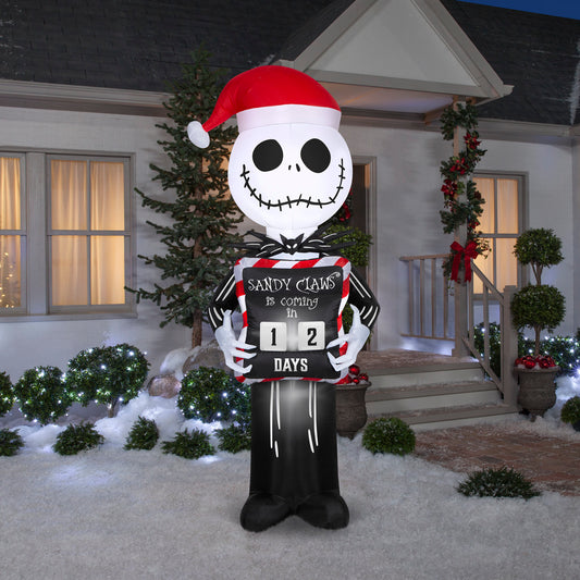 Christmas Inflatable Jack Skellington with Countdown, 8 ft Tall image 2