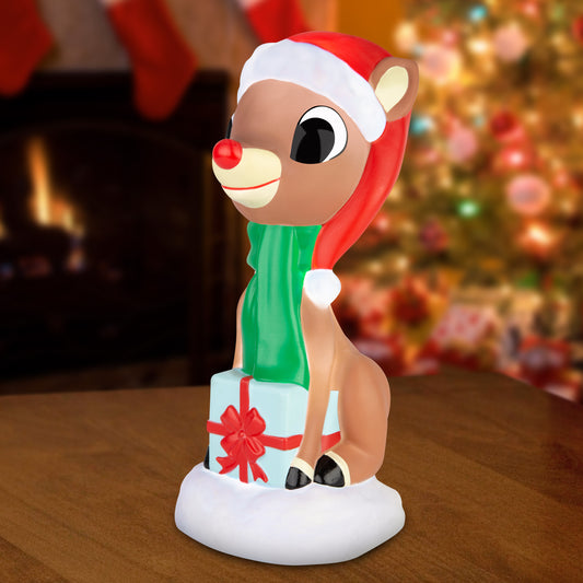 Lighted Blow Mold Decor Rudolph 14" Rudolph lifestyle