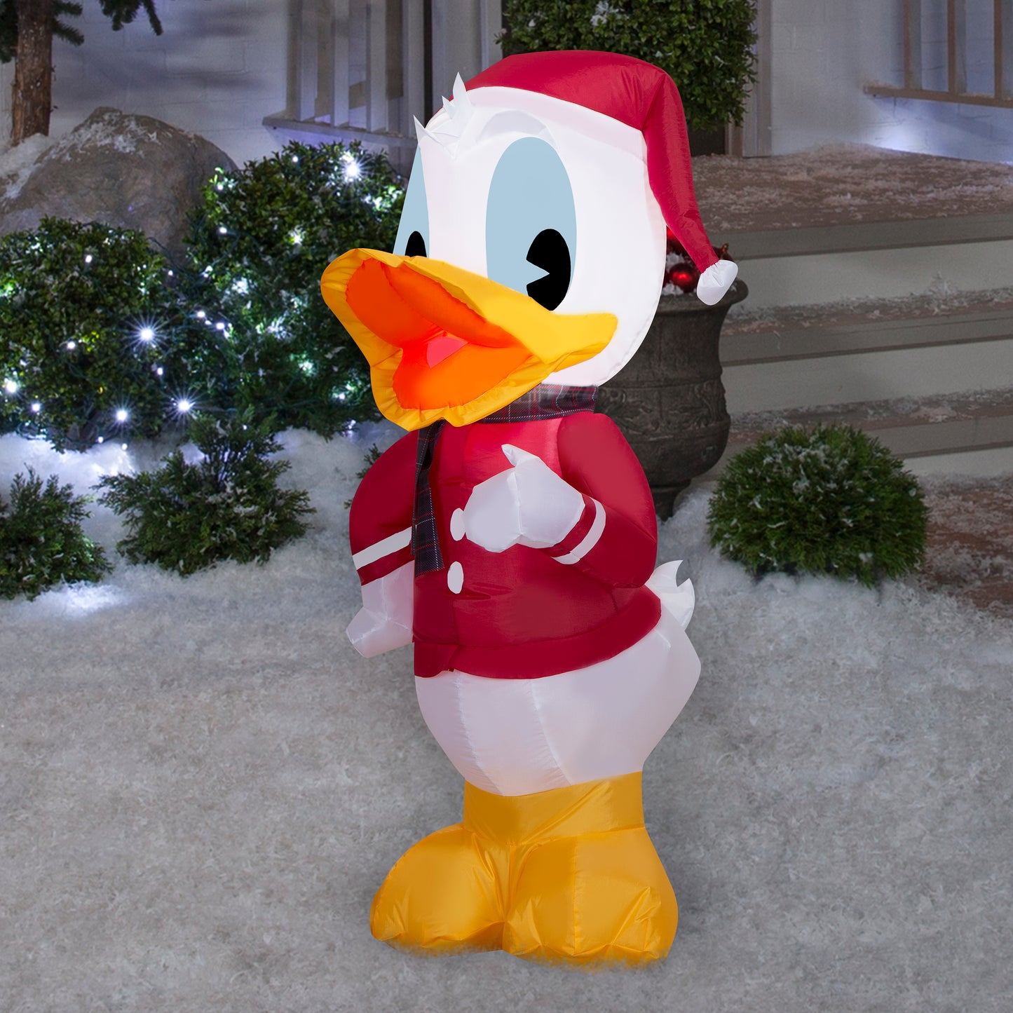 3.5-Ft Donald Duck in Santa Suit Christmas Inflatable lifestyle