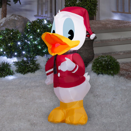3.5-Ft Donald Duck in Santa Suit Christmas Inflatable lifestyle
