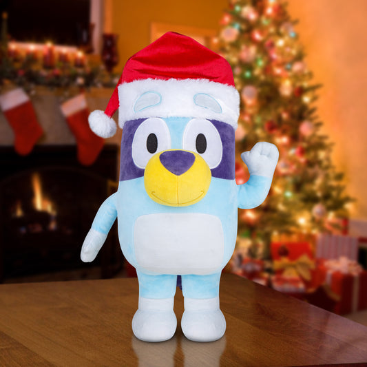 Bluey with Santa Hat Christmas Porch Greeter lifestyle