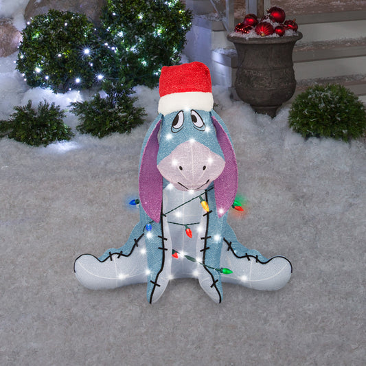 3D Holiday Lighted Tinsel Sculpture Eeyore 28" Disney lifestyle